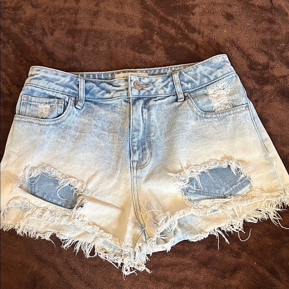 PacSun Light Blue Distressed Jean Shorts